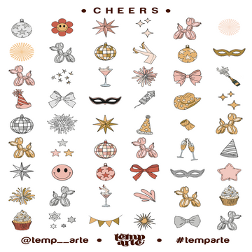 TEMP ARTE | CHEERS NAIL TATTOOS