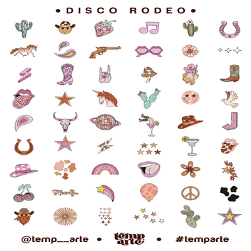 TEMP ARTE | DISCO RODEO NAIL TATTOOS