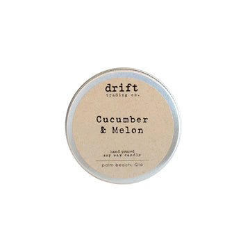DRIFT TRADING CO | TRAVEL TIN CANDLE - CUCUMBER + MELON