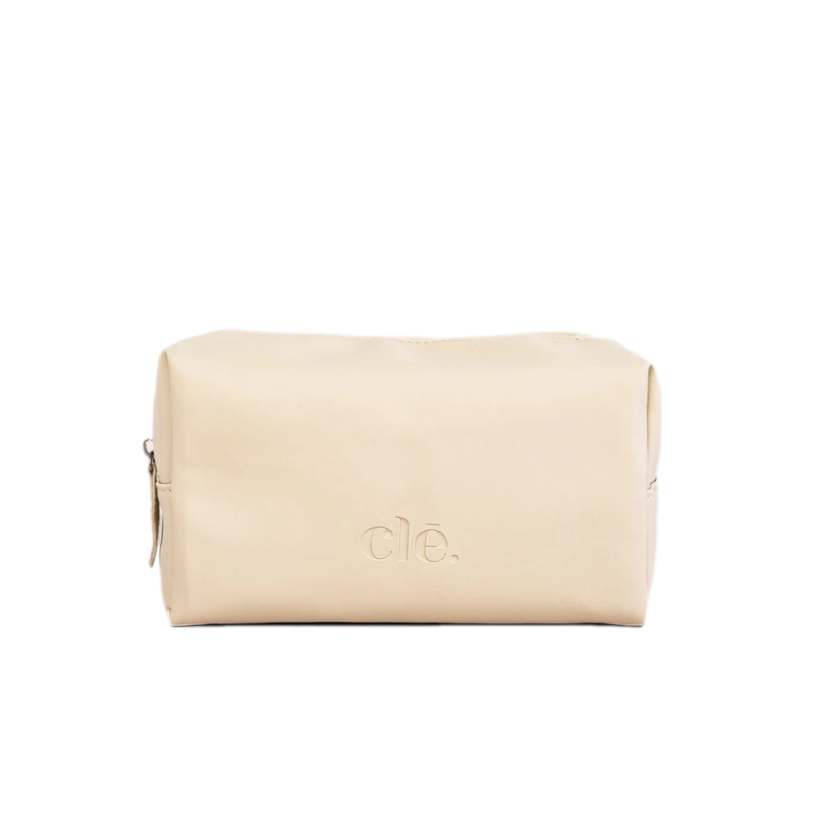 CLE. NATURALS | VEGAN LEATHER COSMETIC CASE - NATURAL