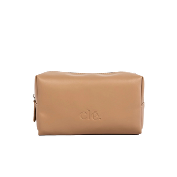 CLE. NATURALS | VEGAN LEATHER COSMETIC CASE - TAN