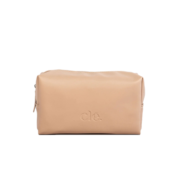 CLE. NATURALS | VEGAN LEATHER COSMETIC CASE - BEIGE